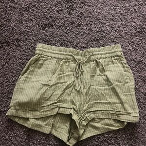 Billabong Green and White striped shorts